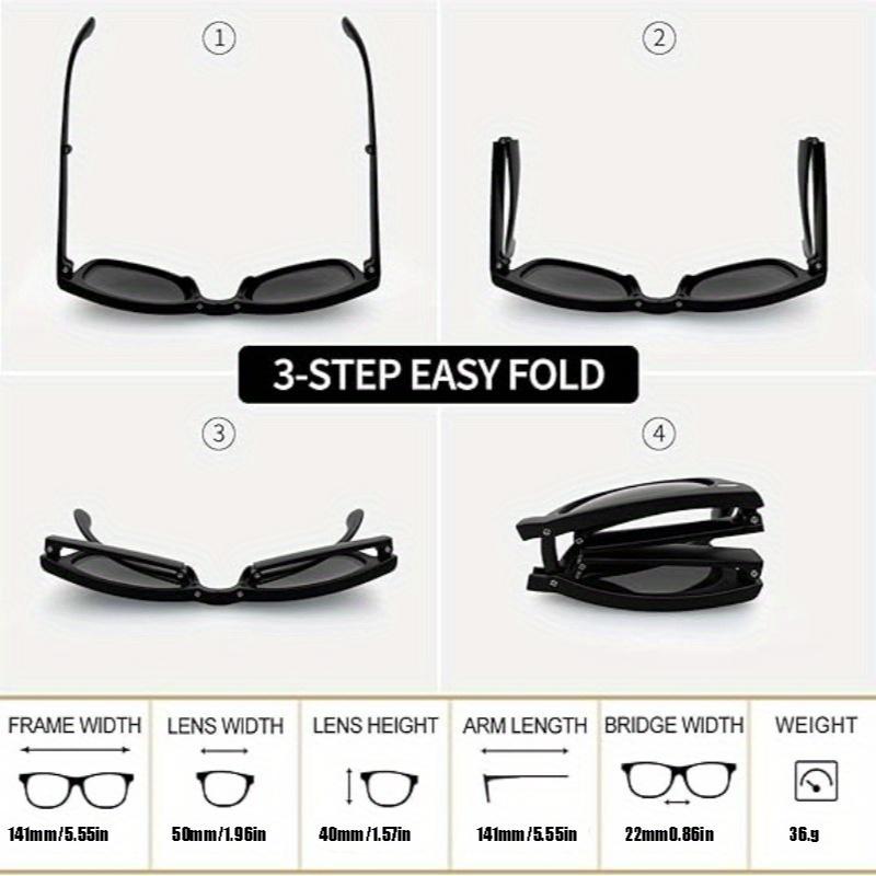 Vintage Folding Sunglasses Men Brand Designer Eyewear Women's Fold Fashion Square Portable Outdoor Sport Sun Glasses Male