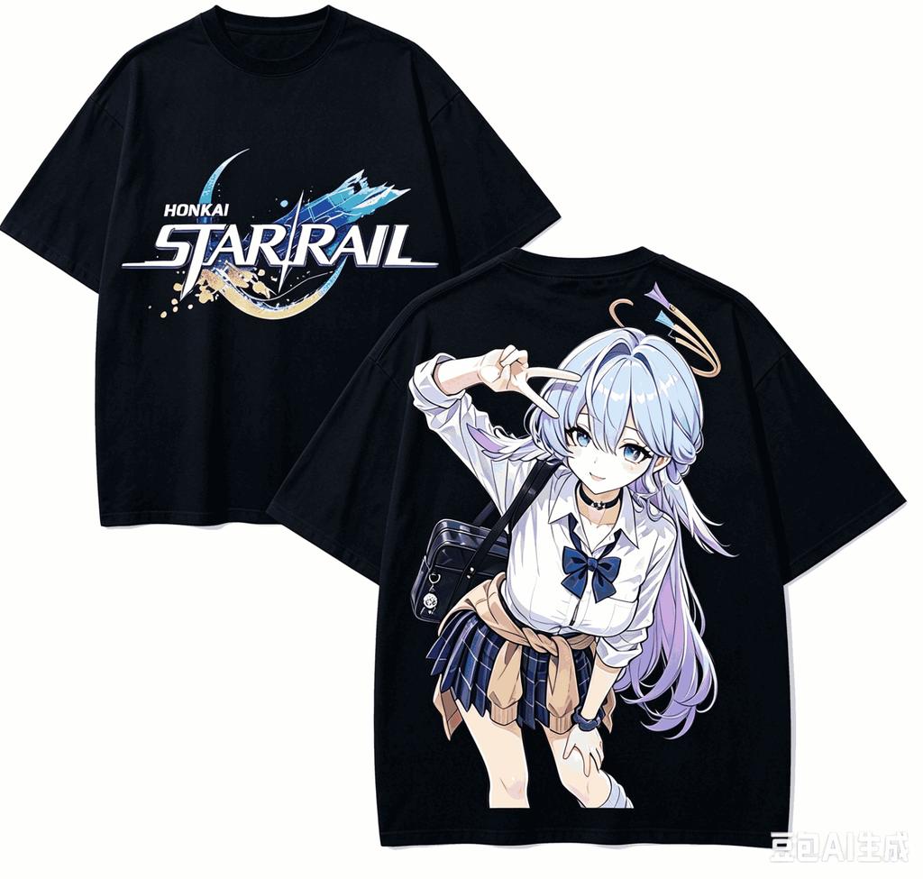 Honkai Star Rail Anime Lover Tshirt Harajuku Cotton New Model High Street Unisex and Unisex Short Sleeves High Quality T Shirt