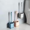 Bristle Toilet Brush Wall-mounted Long Handled Toilet Brush Drying Holder for Bathroom Storage Bathroom Cleaning Brush