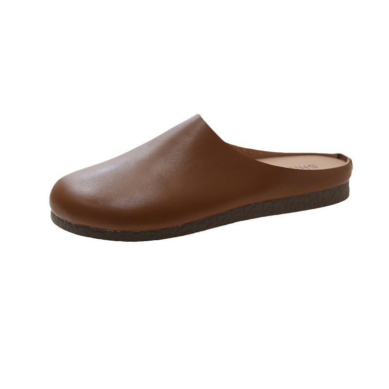 Тапочки Baotou, женская верхняя одежда, новинка 2024 года, весенне-летняя обувь с одной педалью, повседневные туфли с мягкой подошвой, обувь Muller