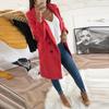 Осенне-зимнее новое шерстяное женское пальто средней длины, двубортное женское пальто
