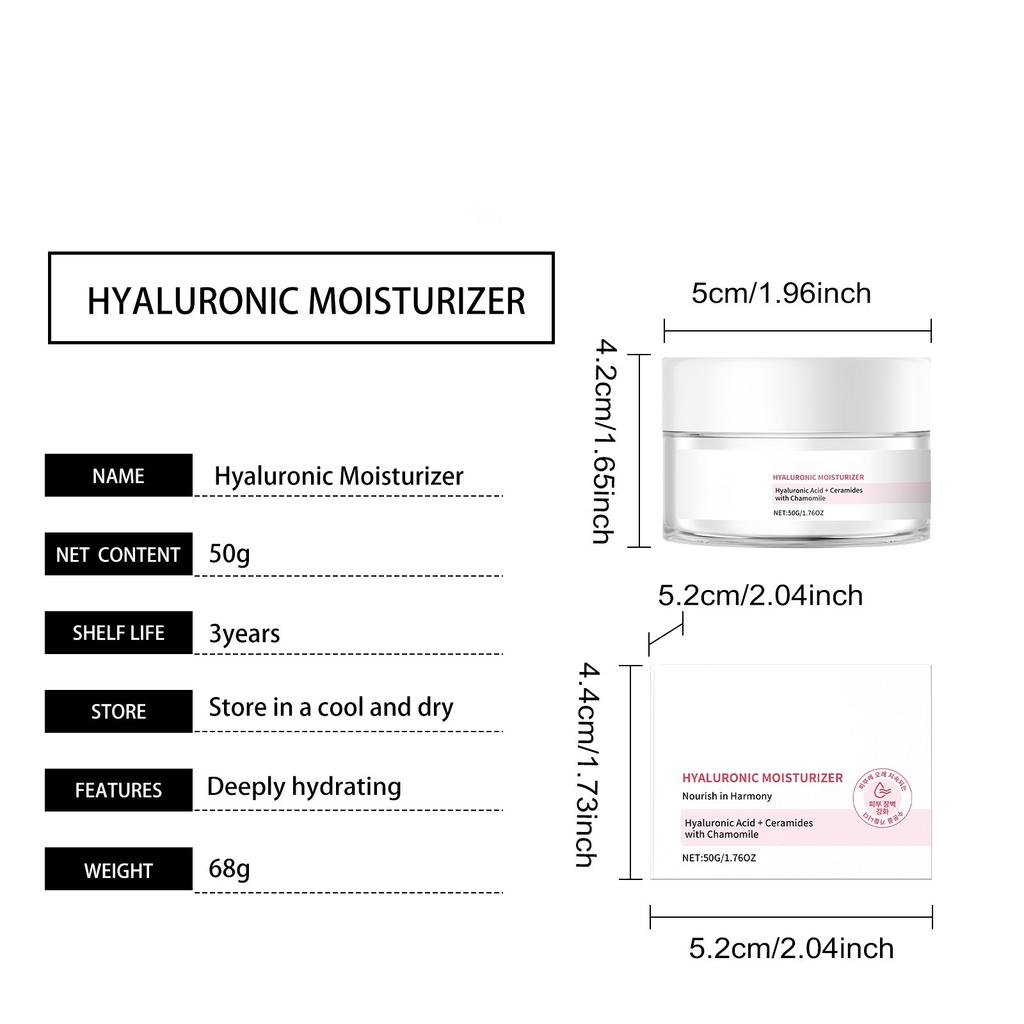 Гиалуроновый увлажняющий крем увлажняет кожу и защищает кожный барьер для молодой и энергичной кожи