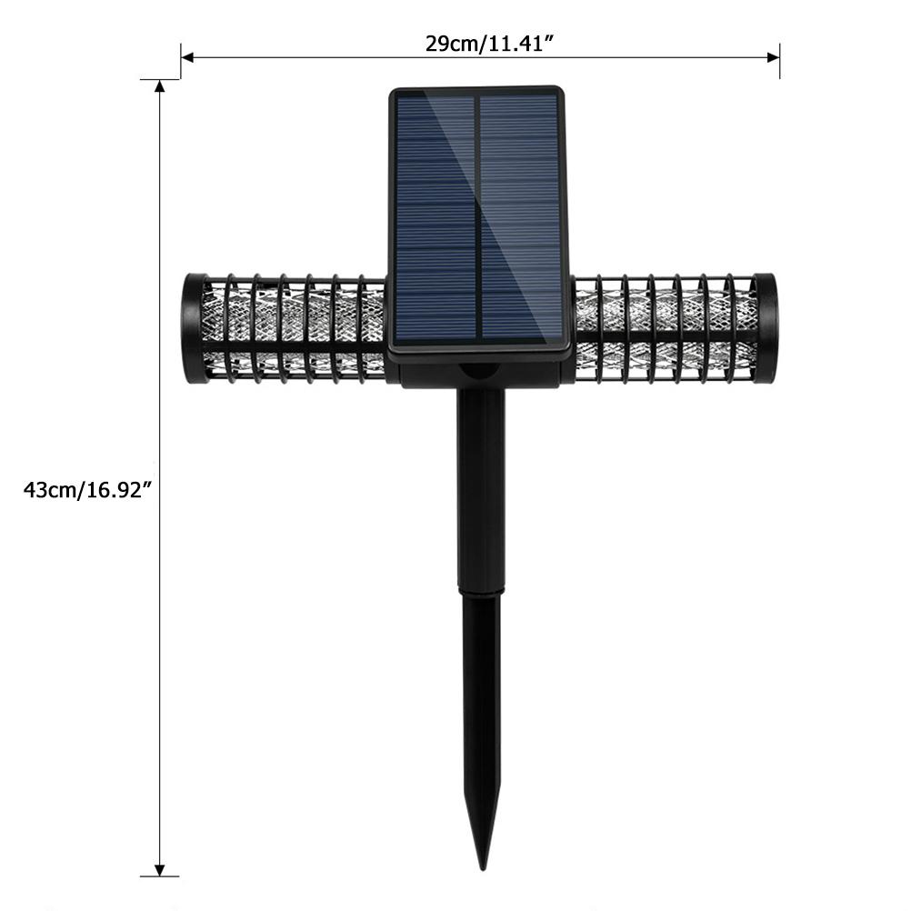 Уничтожитель комаров УФ-светодиодная лампа IP65 Водонепроницаемая ловушка для насекомых Светильник с солнечной батареей USB для зарядки комаров и муравьев