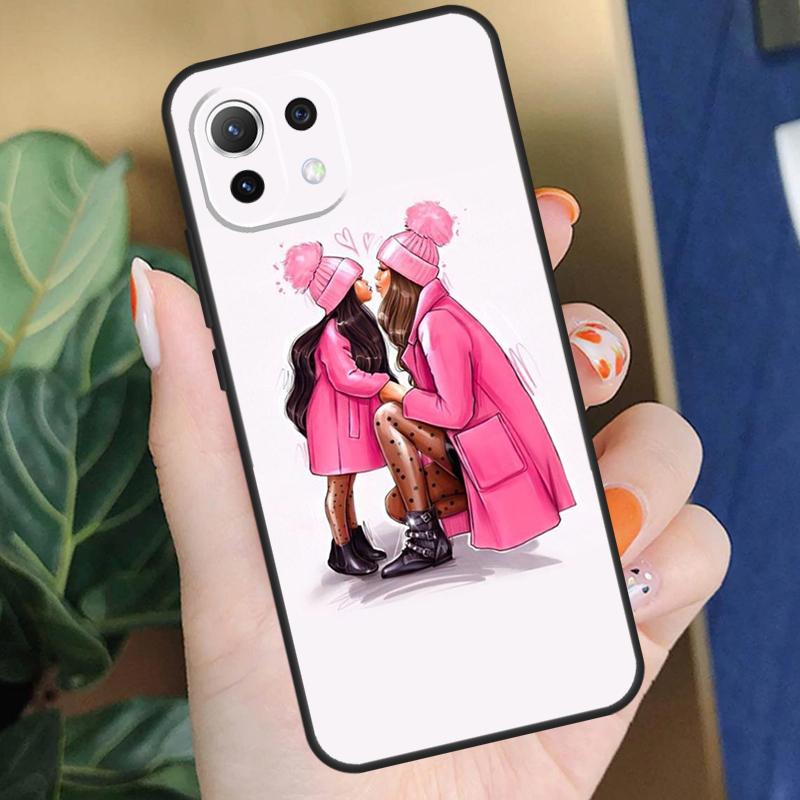 Чехол для телефона Xiaomi 13 14 11T 12T 13T Pro 12 Lite 12X POCO X3 X5 Pro F3 F4 X4 M5s C65 F5 с рисунком "Мама, Дочь, Девочка, Сын, Папа"
