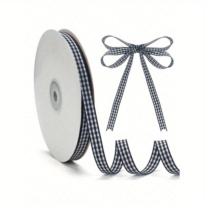 1pc/Red And White Plaid Ribbon, Valentine Bow Ribbon, Plaid Fabric Crafts Plaid Ribbon Rolls Are Used For Valentine's Day Party Decorations
