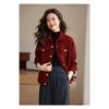 Маленький ароматный стиль утолщенная куртка новогодняя зимняя ретро модная куртка с лацканами для женщин