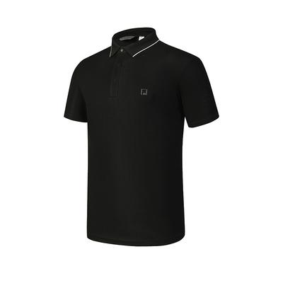Повседневная удобная футболка-поло с коротким рукавом серии Golf, мужская, черная, A11M535103F-BK