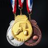 Футбольные трофеи для награждений 3D сувенир Школьный спорт Вращающийся на 360 градусов Профессиональный Пустой Индивидуальный Золотой Металл Медаль Ремесло Подарок