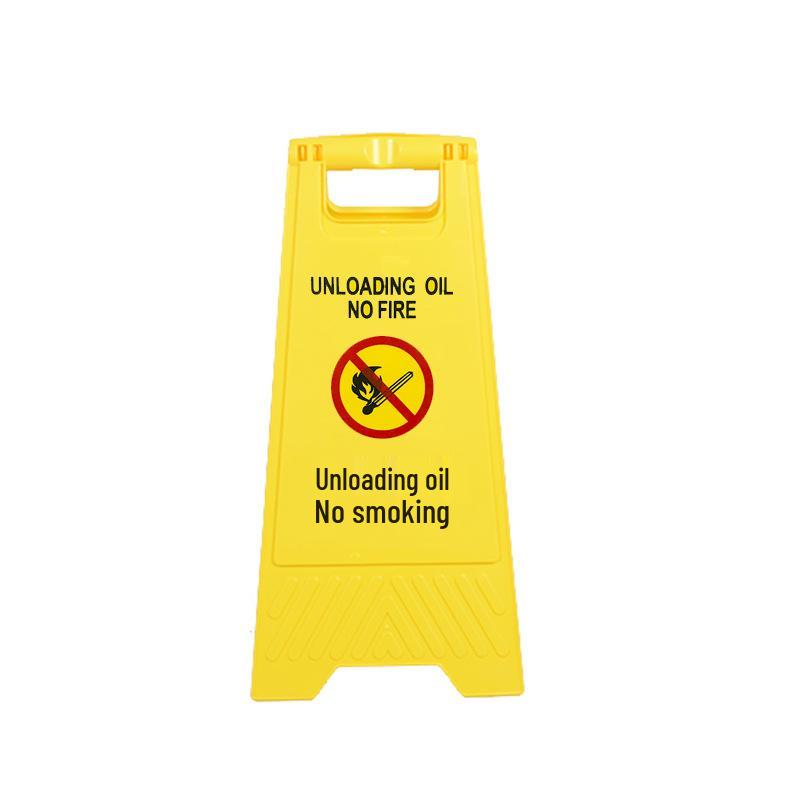 Portable Yellow A-Frame Foldable Plastic Warning and Directional Parking Sign
