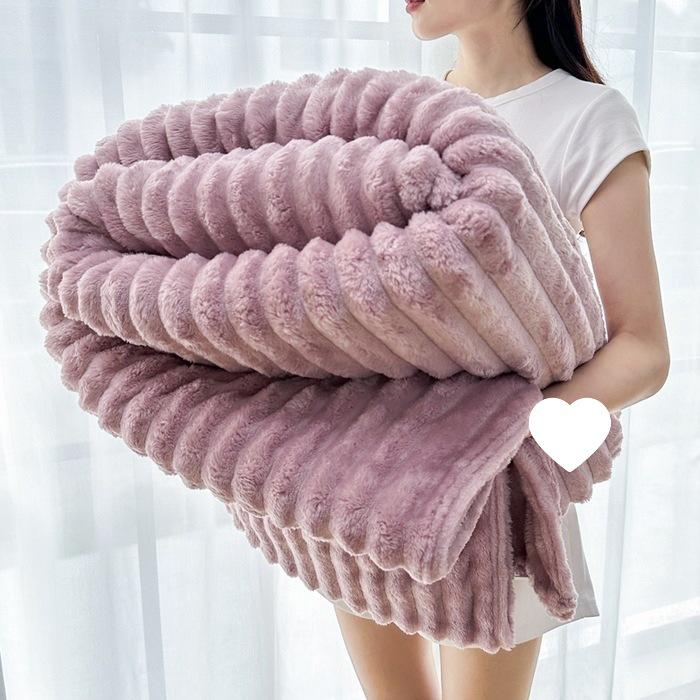 G5Z Плюшевое одеяло-мешок с завязками Кролик: Плотное, универсальное, теплое одеяло для сна и двойное одеяло.