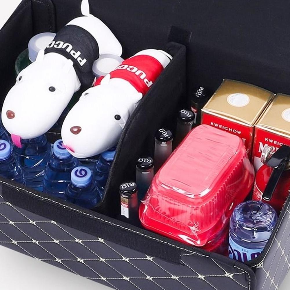 Новый большой вместительный органайзер для багажника автомобиля, многофункциональная сумка для хранения инструментов, кожаная складная сумка для хранения вещей