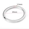 20pcs Stainless Steel Key Rings 20/25/28/30/35mm Round Flat Line Split Rings Keyring for Jewelry Making Keychain DIY Findings