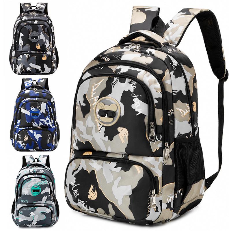 Printed Travel Backpack Fashionable Wear Resistant Schoolbag Student