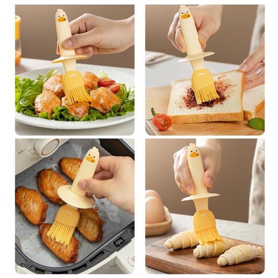 Практичная, легко погружаемая, непроливаемая силиконовая щетка для гриля с интегрированным дизайном, щетка для барбекю, поставка на дом