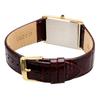 SEIKO Мужские часы Квадратный дизайн Кварцевые SWR064 Циферблат цвета шампанского золота × Коричневый кожаный ремешок