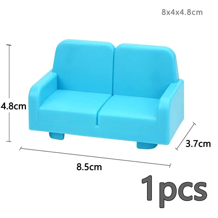 Big Size Building Blocks Figuers Furniture House Table Chair TV Bed Sofa Door Bathroom Kitchen Pillar Large Brick Toys Duploes