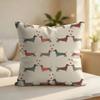 Dog Days Pattern Cushion Cover Silky Short Plush Invisible Zipper Dustproof Sofa Pillow Case For Home Decor