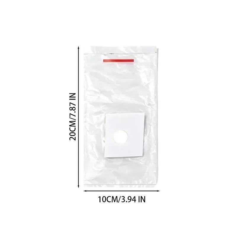 10/100Pcs Drill Dust Collector Bag for Wall Hole Punching Self Stick Plastic Cover Pre Cut Hole for Drill Bit Tearproof Reusable