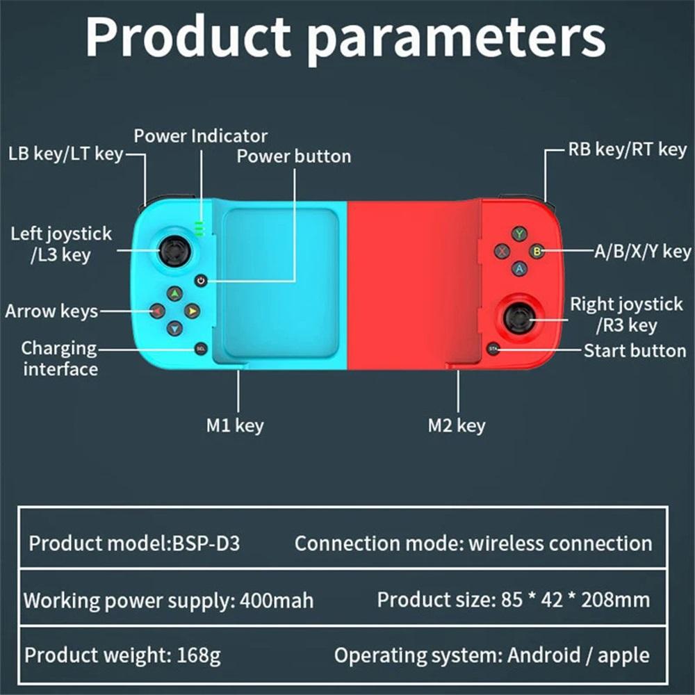 Беспроводной BT 5.0 растягивающийся игровой контроллер для мобильного телефона Android IOS геймпад джойстик Eat Chicken геймпад для PS4 Switch PC