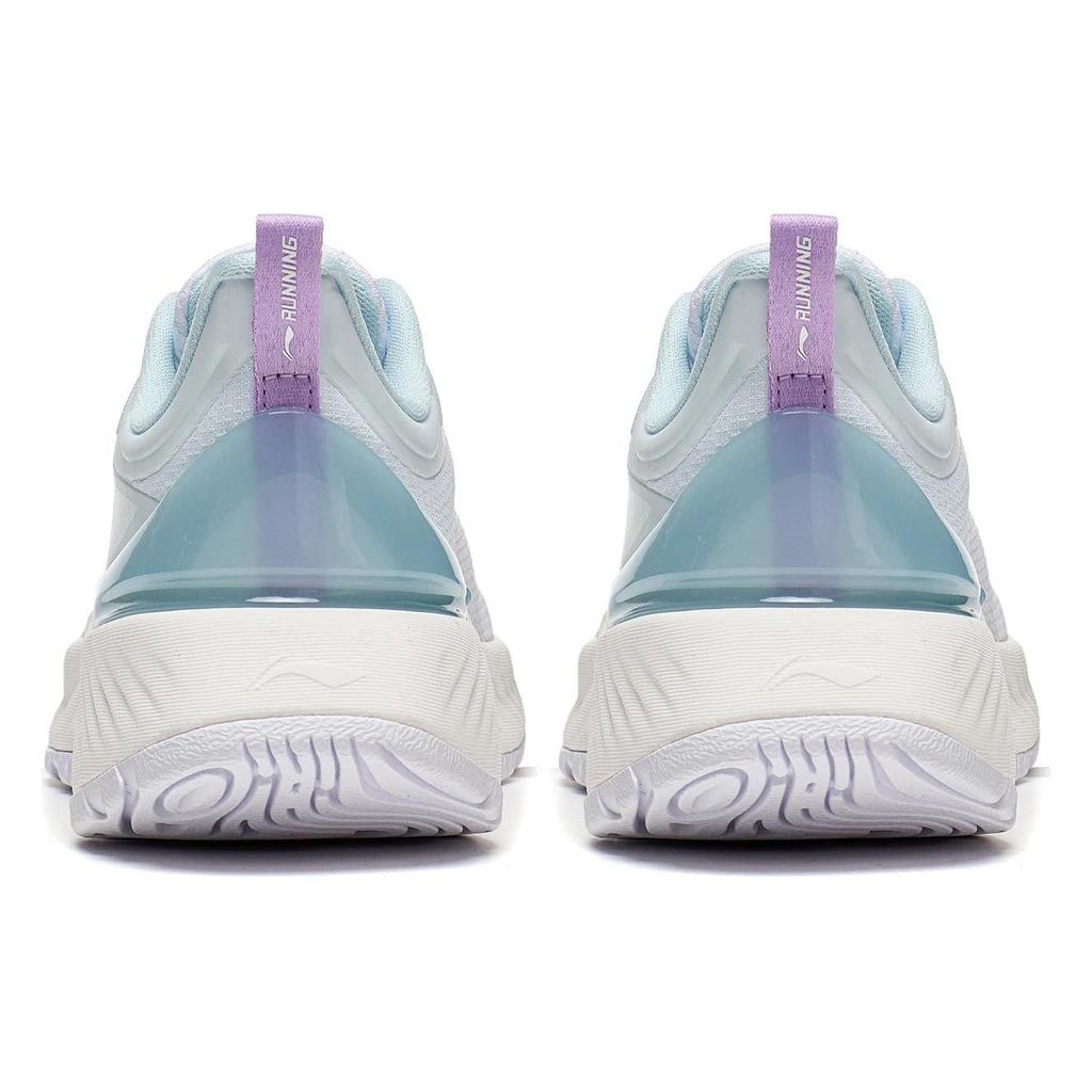 Li Ning Element Comfortable Casual Non-Slip Wear-Resistant Breathable Low-Top Running Shoes Women Sneaker White Blue ARHT006-11