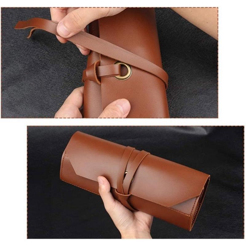 ПУ Сумка-скрутка для инструментов ПУ Сумка-скрутка для гаечных ключей Сумка для стамесок Портативная сумка для переноски Мастерская Хранение Деревообрабатывающий инструмент