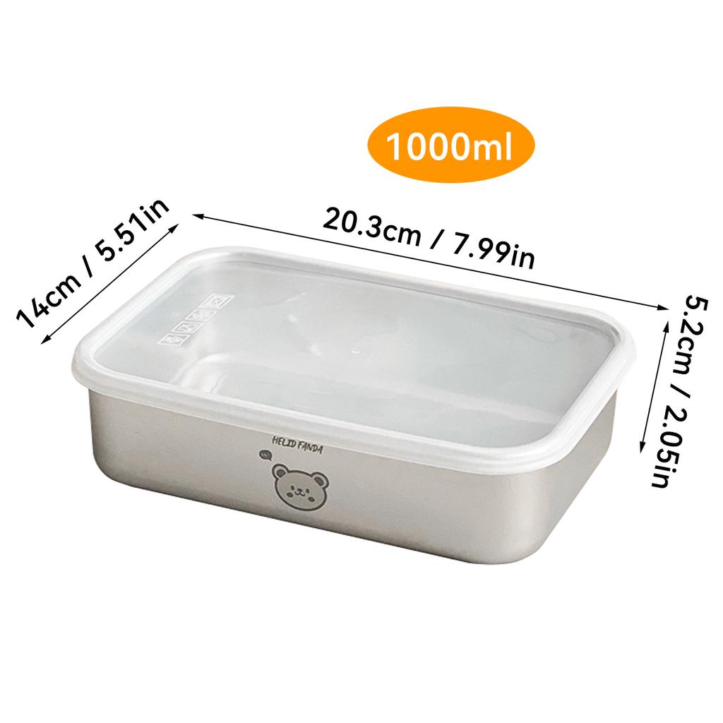 Контейнеры для пищевых продуктов из нержавеющей стали 304, герметичный контейнер для хранения продуктов в холодильнике, большая вместимость, для кухни