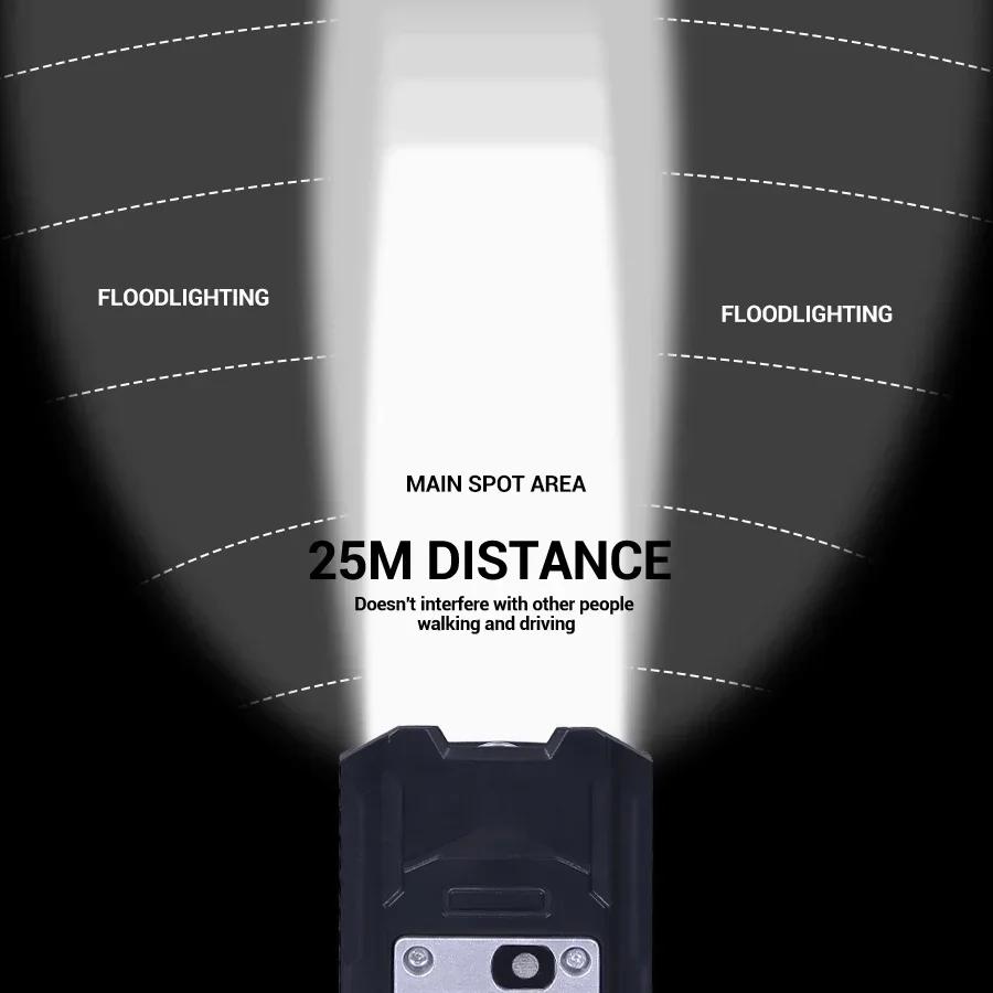 S75 9LED Велосипедный передний фонарь Перезаряжаемый от Type-C Велосипедная фара MTB Дорожный велосипед Передняя фара для ночной езды Велосипедная безопасность
