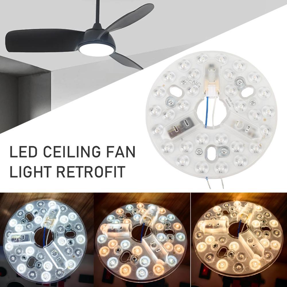 15W Ceiling Fan LED Light Replacement 3000K 4200K 6500K Ceiling Fan Light Panel Home Lighting