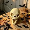 Жуткий Череп с Челюстями Настольное Украшение 3D Печатное Хэллоуинское Украшение, Реалистичная Статуя Ужасов, Жуткие Реквизиты для Вечеринок для Домов с Привидениями Фигурка с Острыми