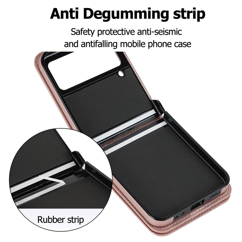 Чехол-кошелек через плечо на молнии для телефона Samsung Galaxy Z Flip 4 3 Z Flip 4 Z Flip3 5G, держатель для карт, кожаный ремешок, чехол