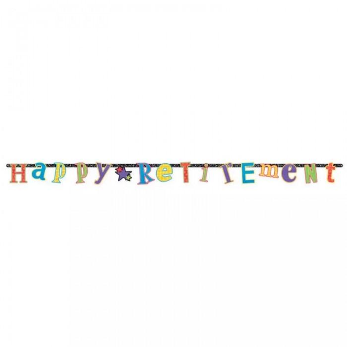 Amscan Иллюстрированное письмо-баннер для выхода на пенсию