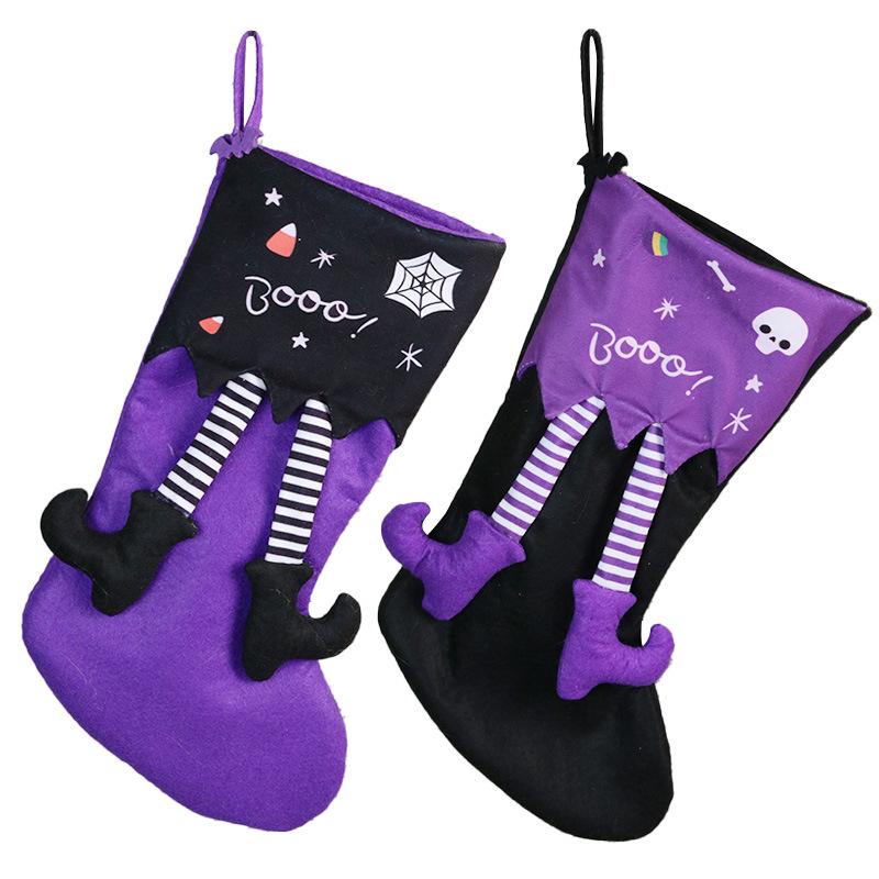 Чулки на Хэллоуин с длинными ногами, сумка, креативное украшение для полусапог ведьмы, для Хэллоуина, праздничные подарки, домашний декор