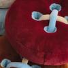 Fluffy Texture Stuffed Cushion Soft Sofa Cushion Creative Button Accent Pillow  Bedroom