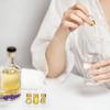 Beautywen 50 Pcs Mini Essential Oil Dropper Bottle 3Ml Clear Glass Dropper Vails With Gold Color Plating Ring