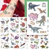 Gold Foil Real Dinosaur Children's Tattoo Sticker Kids Children's Gold Glitter Henna Tattoo Play At Home, Gold Leaf (real Dinosaur), 1 Set