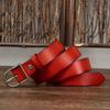 Belt Women's Genuine Cattlehide Leather Surface Simple Fashion Retro All-Match Trendy Pin Buckle Belt Women's