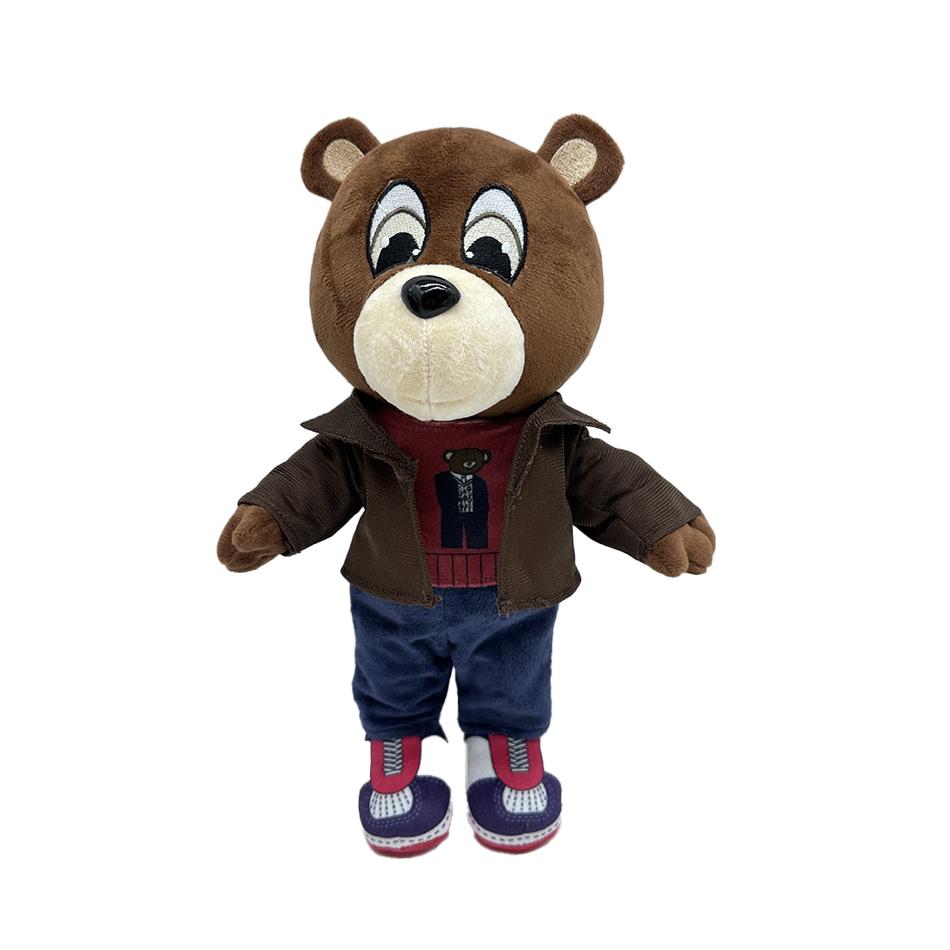 Kawaii Kanye Dropout Bear, плюшевый мишка, плюшевые игрушки Kanye West, выпускной, мягкие, домашний декор, куклы для детей, подарок на день рождения