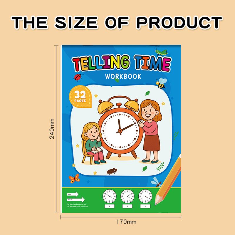 Cross-Border Telling Time: Kids' Fun Clock Practice & Learning Book