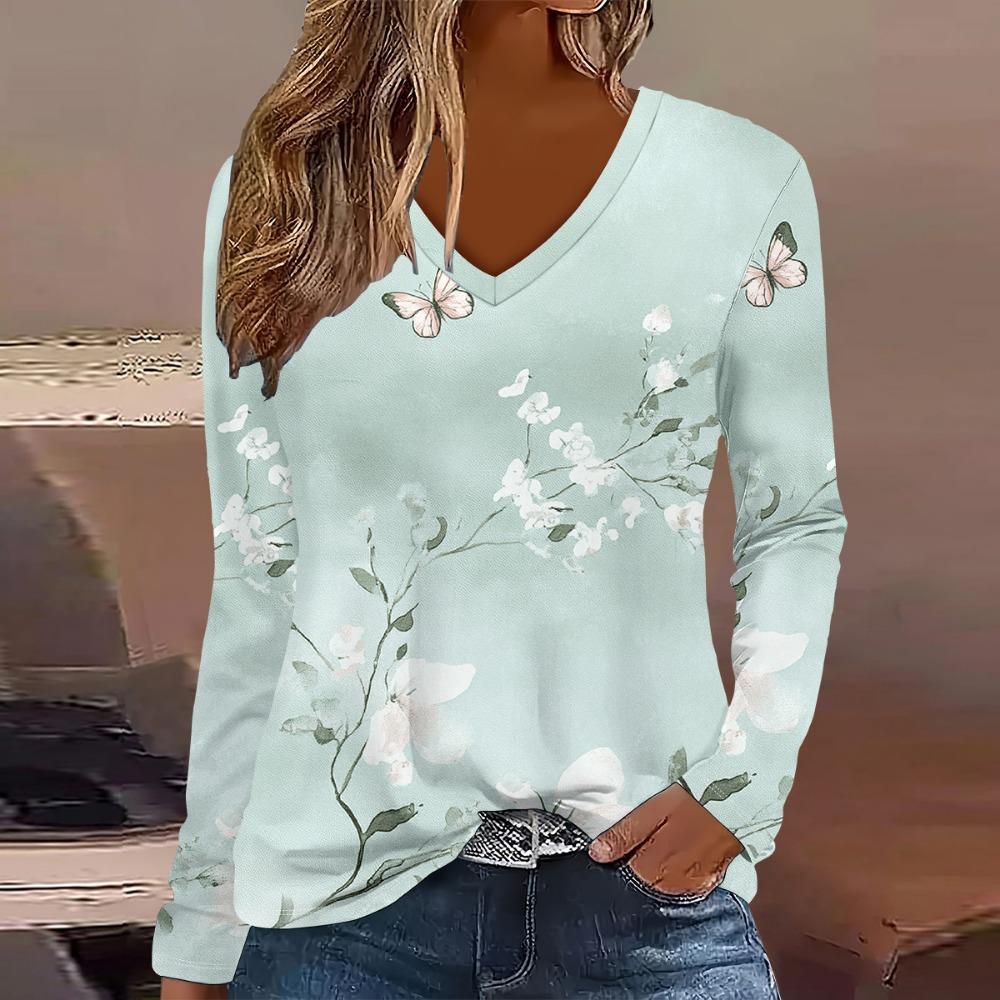Fashion Streetwear 3D Digital Printed Women's Long Sleeved T-shirt