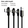 3 в 1 2.4A быстрая зарядка USB Type C на USB C / 8-контактный кабель для передачи данных нейлоновый плетеный кабель для мобильного телефона