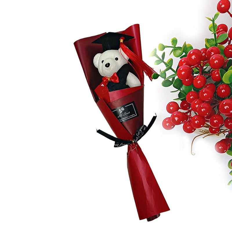 Докторантура Бакалавр Выпускной Кукла Букет Выпускной Сезон Подсолнух Роза Одиночный Мультяшный Медведь Подарок на День Учителя