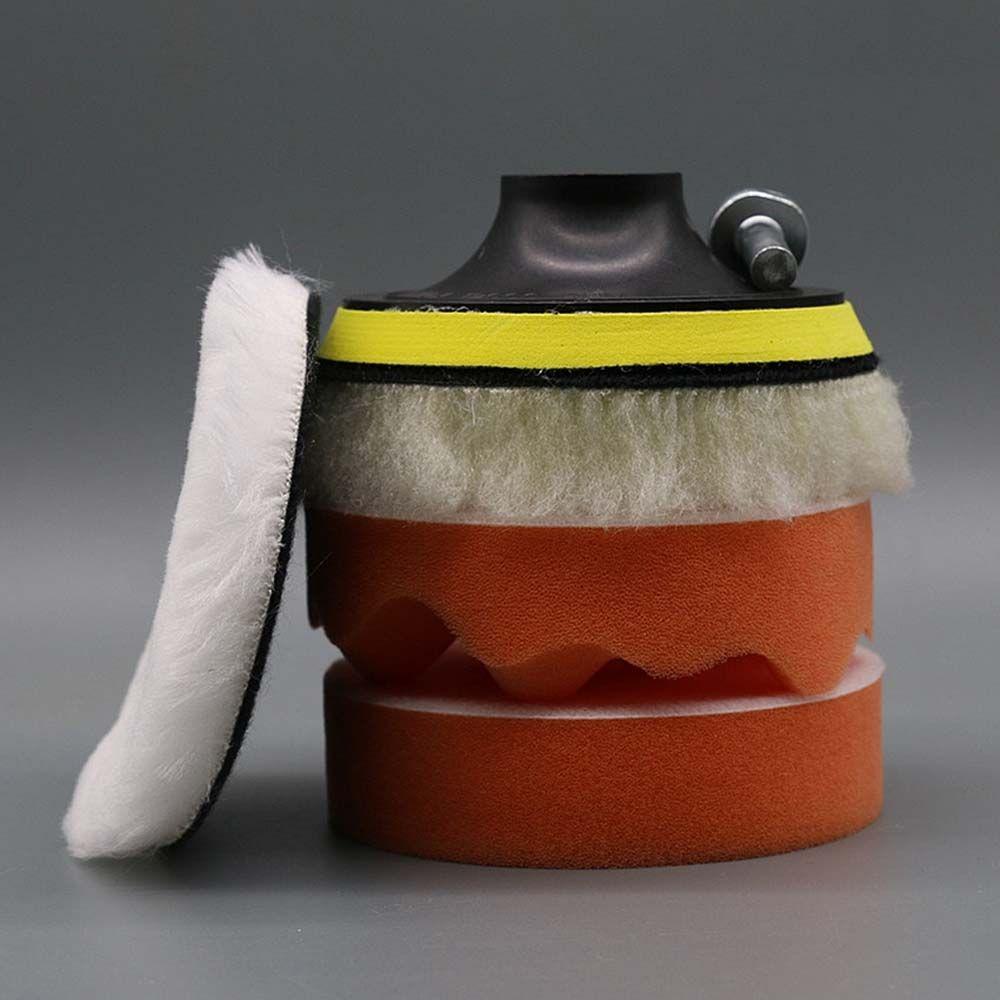 Drill Connecting Rod Polishing Pad Wool Wheel Car Polishing Disc Waxing Sponge Wax Collecting Tray