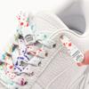 Magnetic Buckle Lock Shoelaces Without Ties Splash Ink Print Shoelaces Flat Elastic Laces Sneakers Kids Adult No Tie Shoe Laces