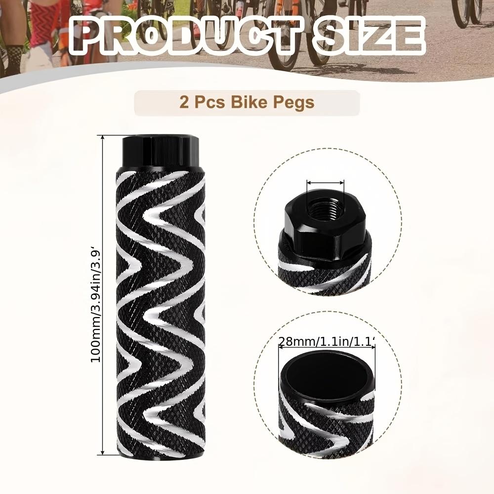 2pcs Per Pack Bicycle Pedals Aluminum Alloy Anti-Skid Guide Feet,for BMX Bicycles, Suit 3.8-Inch Wheelbase, Bicycle Pedal Anti-Skid Guide Foot Frame
