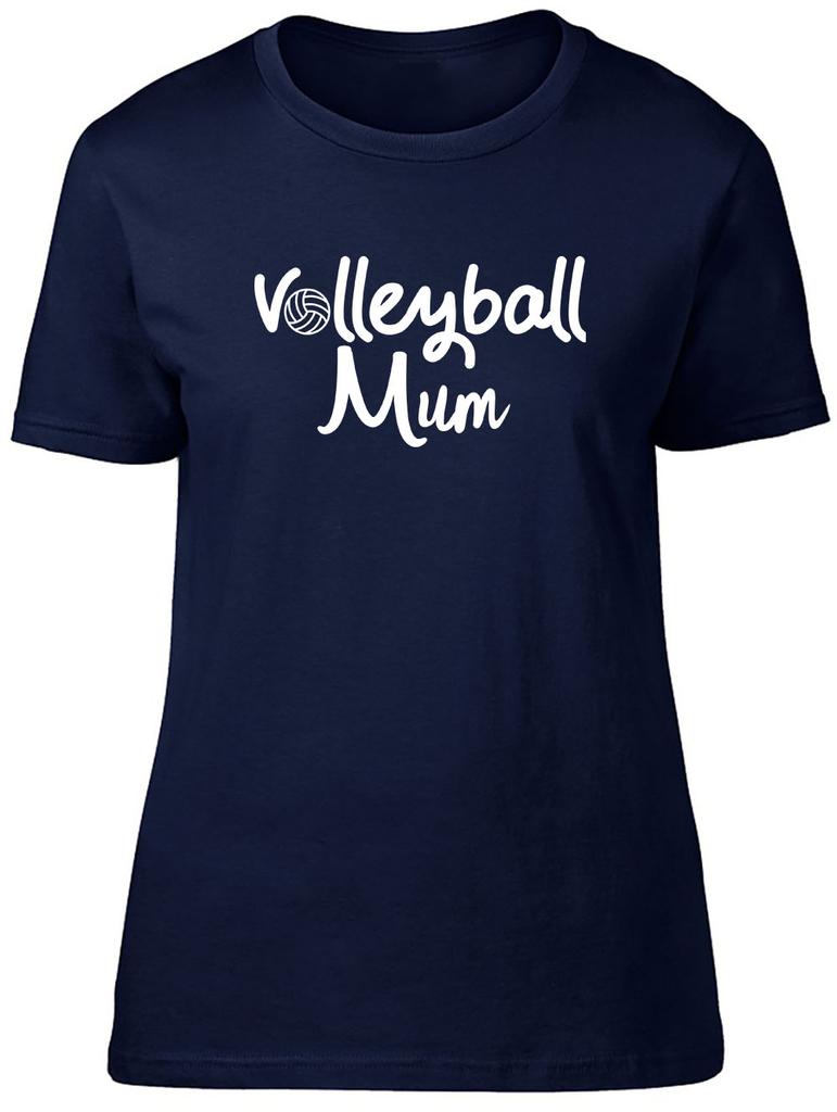 Volleyball Mum Fitted Unisexs Ladies T Shirt