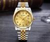 WLISTH Luxury Gold Watch Lady Men Lover Stainless Steel Quartz Waterproof Male Wristwatches for Men Analog Auto Date Clcok