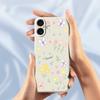 For iPhone 17 Case Small Flowers Pattern Printing Straight Edge TPU Phone Back Cover