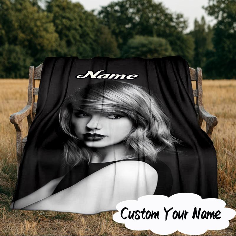 Custom Name Taylor Art Blanket Ideal Bedding Blanket Perfect for Travel, Camping, Living Rooms, Offices, Sofas, Fan Christmas gift