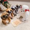 Room Decor Puppy Plush Toys Simulation Pug Poodle Sitting Poodle Pug Puppy Stuffed Animal Doll