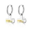 Niche Creative Lemon Slice Summer Earrings - Versatile Stainless Steel Fruit Hoops for Women